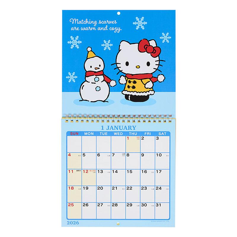 Hello Kitty Wall Calendar 2026 M Sanrio Japan