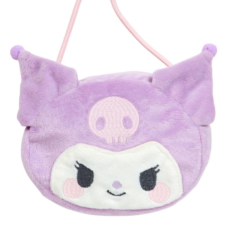 Kuromi Kids Plush Pochette Bag Face Shape Sanrio Japan 2024