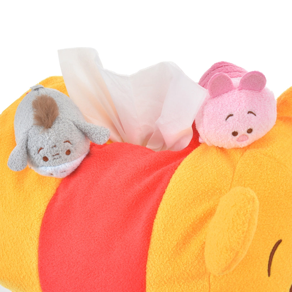 Winnie the Pooh Eeyore Piglet Tsum Tsum Plush Tissue Box Cover Disney Japan