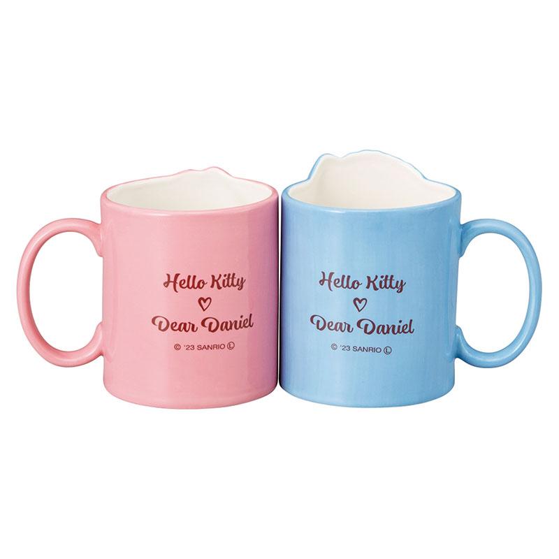 Hello Kitty & Dear Daniel Kiss Pair Mug Cup Sanrio Japan 2024