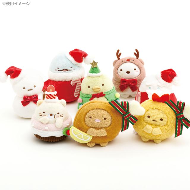 Sumikko Gurashi Fried Shrimp & Tonkatsu mini Tenori Plush San-X Japan Christmas