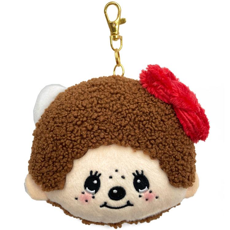 Monchhichi Hello Kitty Plush Reel Pass Case Face Sanrio Japan