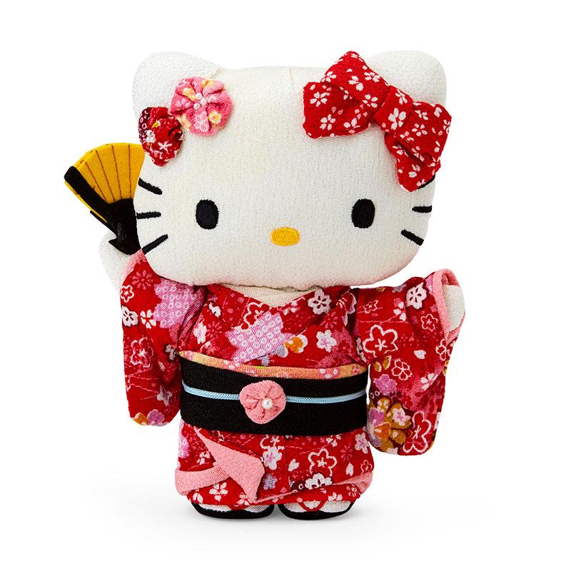 Hello Kitty Crepe Japanese Plush Doll M Red Sanrio Japan Sakura 2024