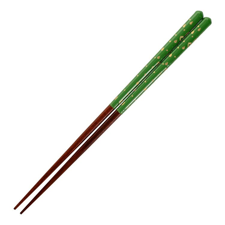 Pickles the Frog Chopsticks Green Gold Japan