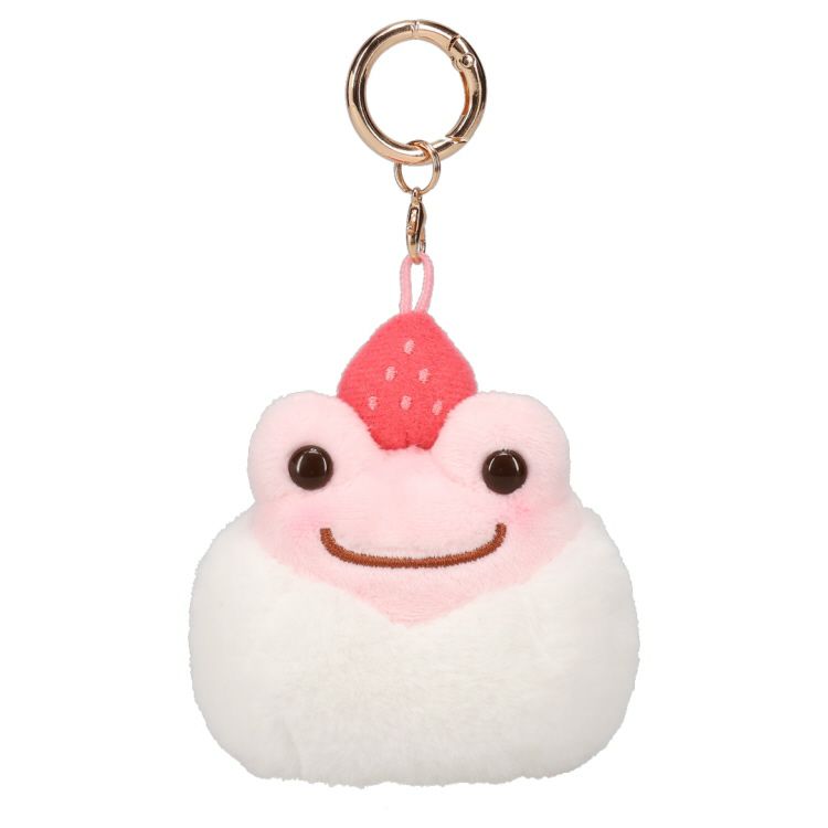 Pickles the Frog Plush Keychain Retro Cafe Strawberry Daifuku Japan 2025