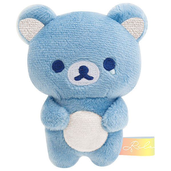 Rilakkuma mini Tenori Plush Doll Sad Blue Rain then Sunny San-X Japan 2025