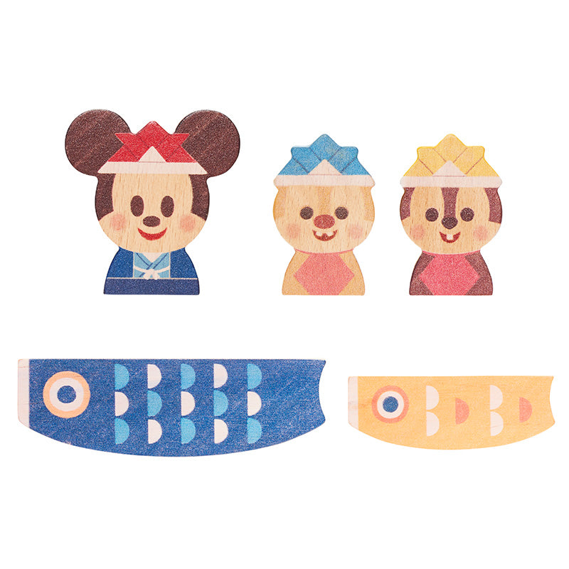 Mickey Chip Dale KIDEA Toy Wooden Blocks Koinobori Disney Store Japan