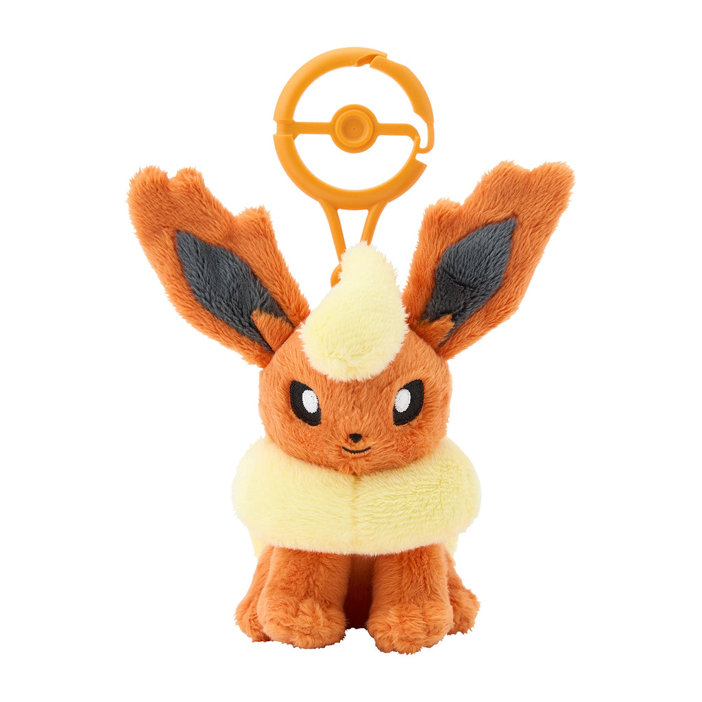 Flareon Booster Plush Keychain with Carabiner Pokemon Center Japan 2024