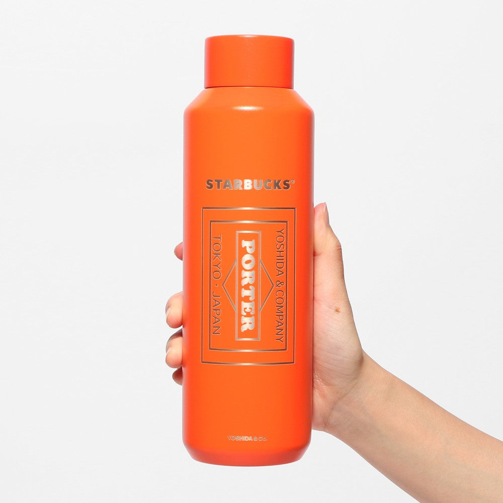 Starbucks Japan PORTER Recycled Stainless Bottle Matte Orange 591ml