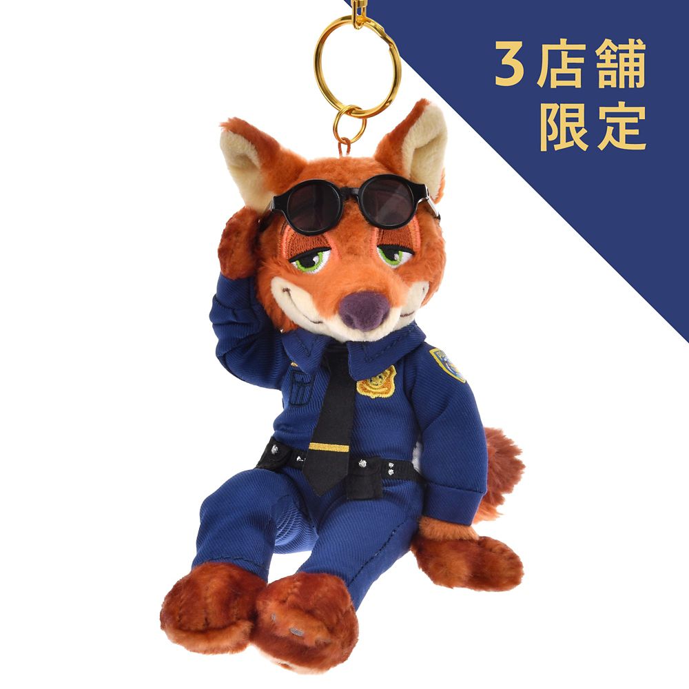 Zootopia Nick Wilde Plush Keychain iketerunuigurumi Disney Store Japan 2025
