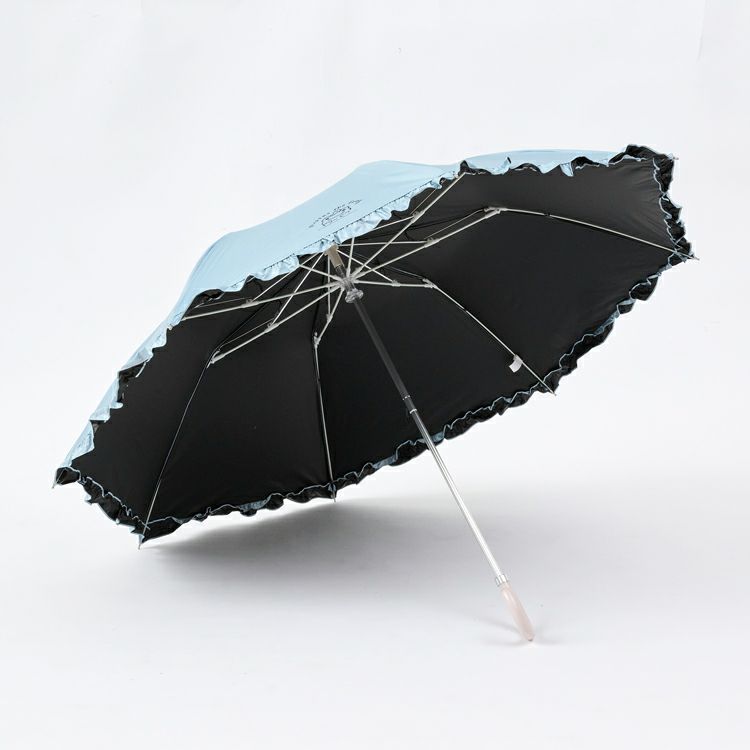 Pickles the Frog Folding Umbrella Frill Sax Blue Japan 2025
