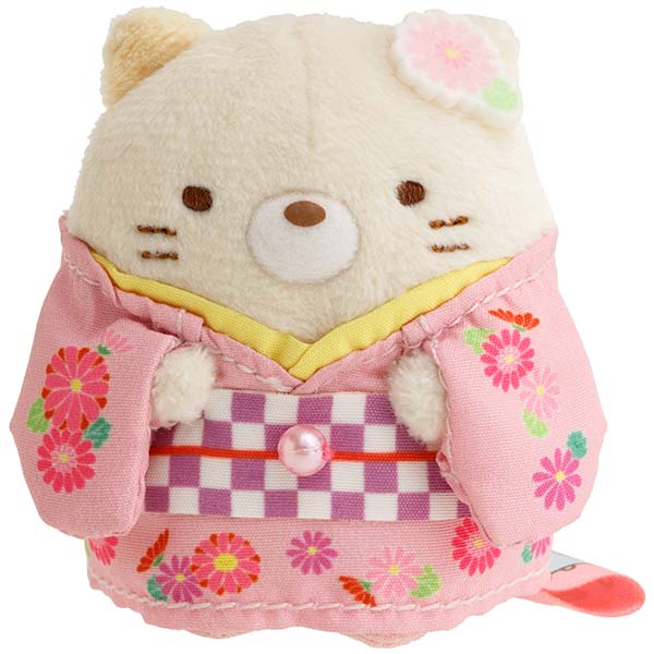 Sumikko Gurashi Neko Cat Kimono mini Tenori Plush Doll San-X Japan 2024