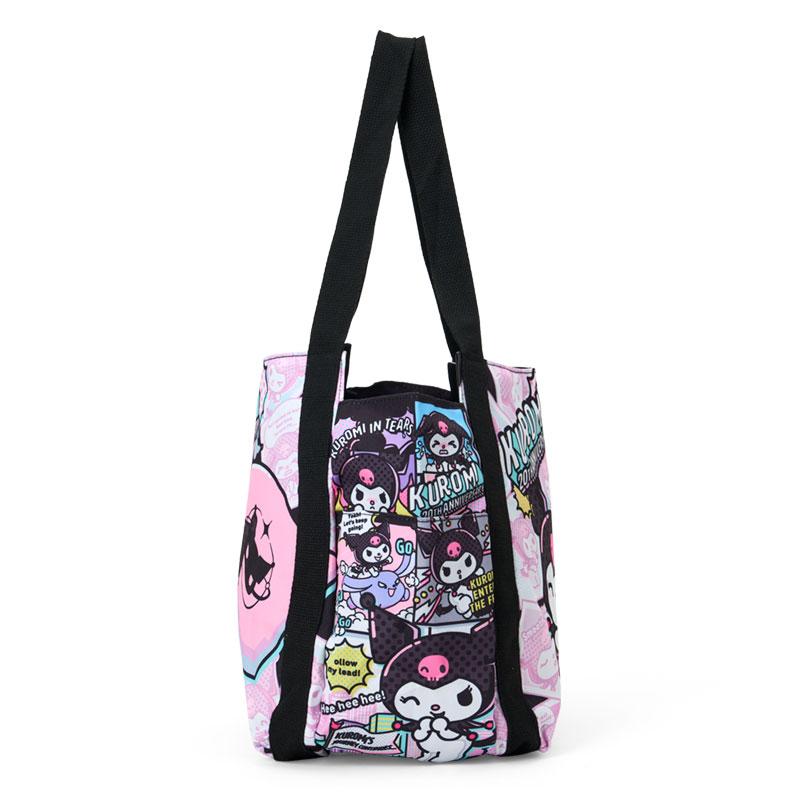 Kuromi Print Tote Bag Comic Black Pink Sanrio Japan 2025