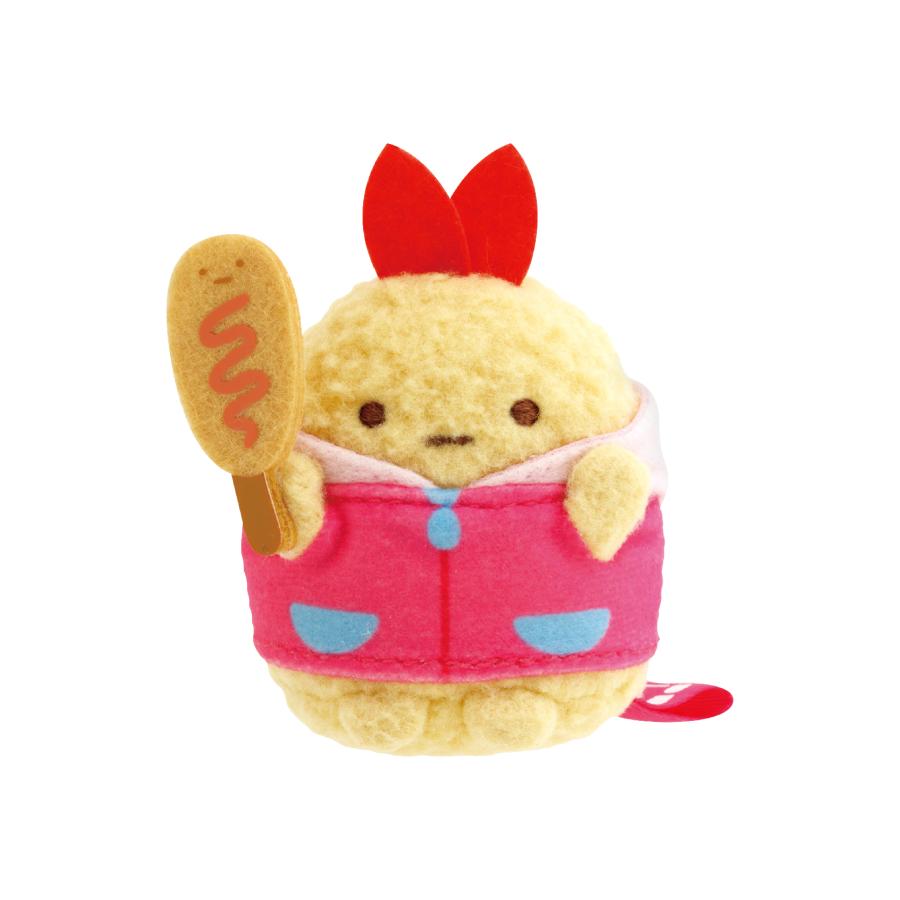 Sumikko Gurashi Fried Shrimp Tail Corn Dog mini Tenori Plush Doll San-X Japan