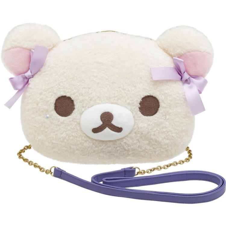 Korilakkuma Plush Pochette Bag Face Sky Cotton Candy San-X Japan 2024 Rilakkuma