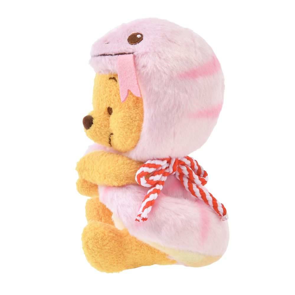 Winnie the Pooh Plush Doll S Pink ETO 2025 Disney Store Japan New Year Snake