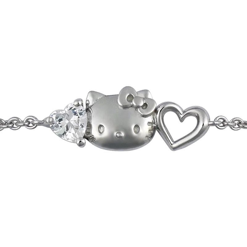 Hello Kitty Silver Bracelet Heart Sanrio Japan 2025 Gift Box