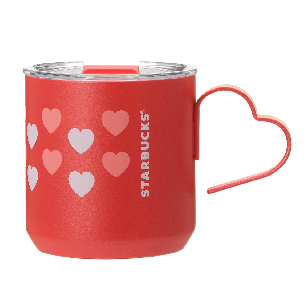 Starbucks Japan Valentine's Day 2025 Stainless Mug Cup Red Heart 355ml