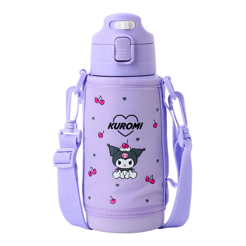 Kuromi Kids 2WAY Stainless Bottle w/ Strap Sanrio Japan 2024