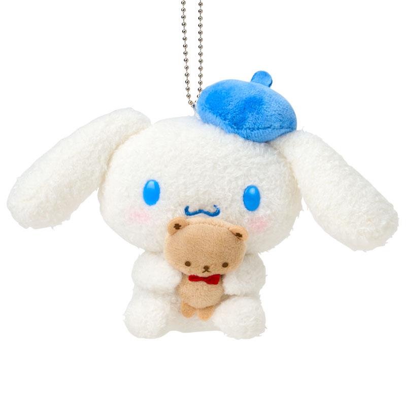 Cinnamoroll Plush Mascot Holder Keychain Blue With Bear Sanrio Japan 2025