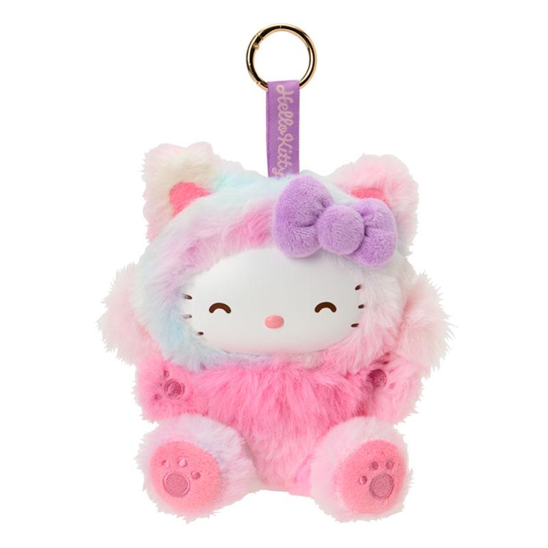 Hello Kitty Plush Keychain Fur Face Cat Pink Sanrio Japan 2025