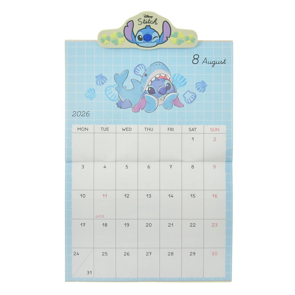 Stitch & Scrump Wall Calendar with Clip 2026 Disney Store Japan