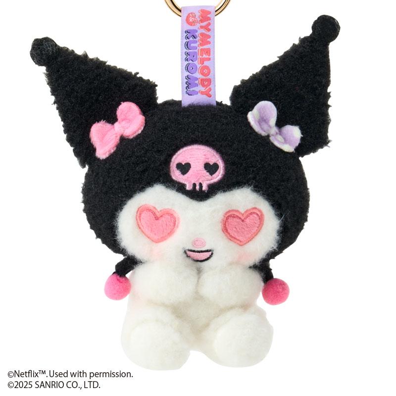 Kuromi Plush Mascot Holder Keychain Netflix Sanrio Japan 2025