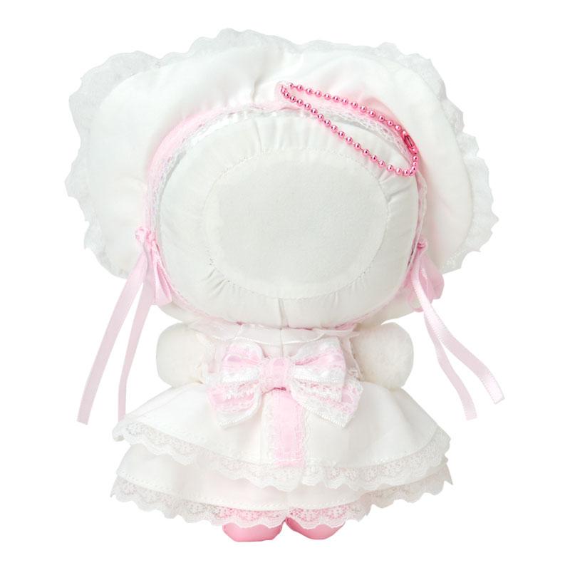 Hello Kitty Plush Mascot Holder Keychain White Frill Sanrio Japan 2025