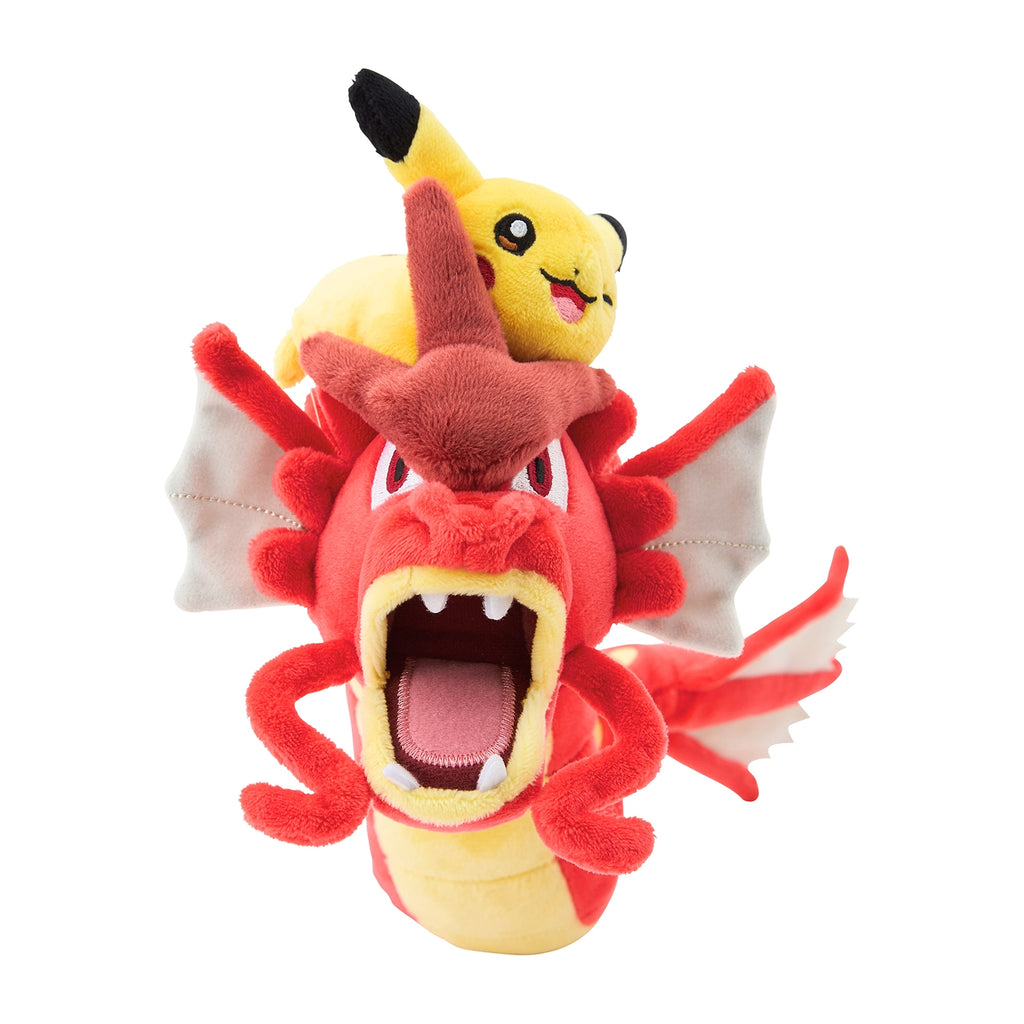 Pikachu & Red Gyarados Plush Doll Hiroshima R Pokemon Center Japan 2025