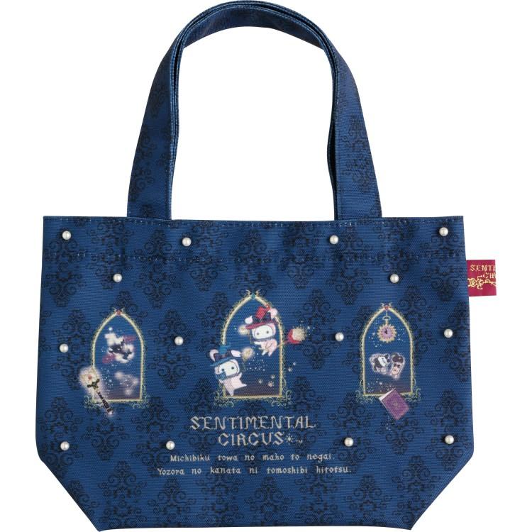 Sentimental Circus Lunch Tote Bag Navy Grimoire San-X Japan 2025