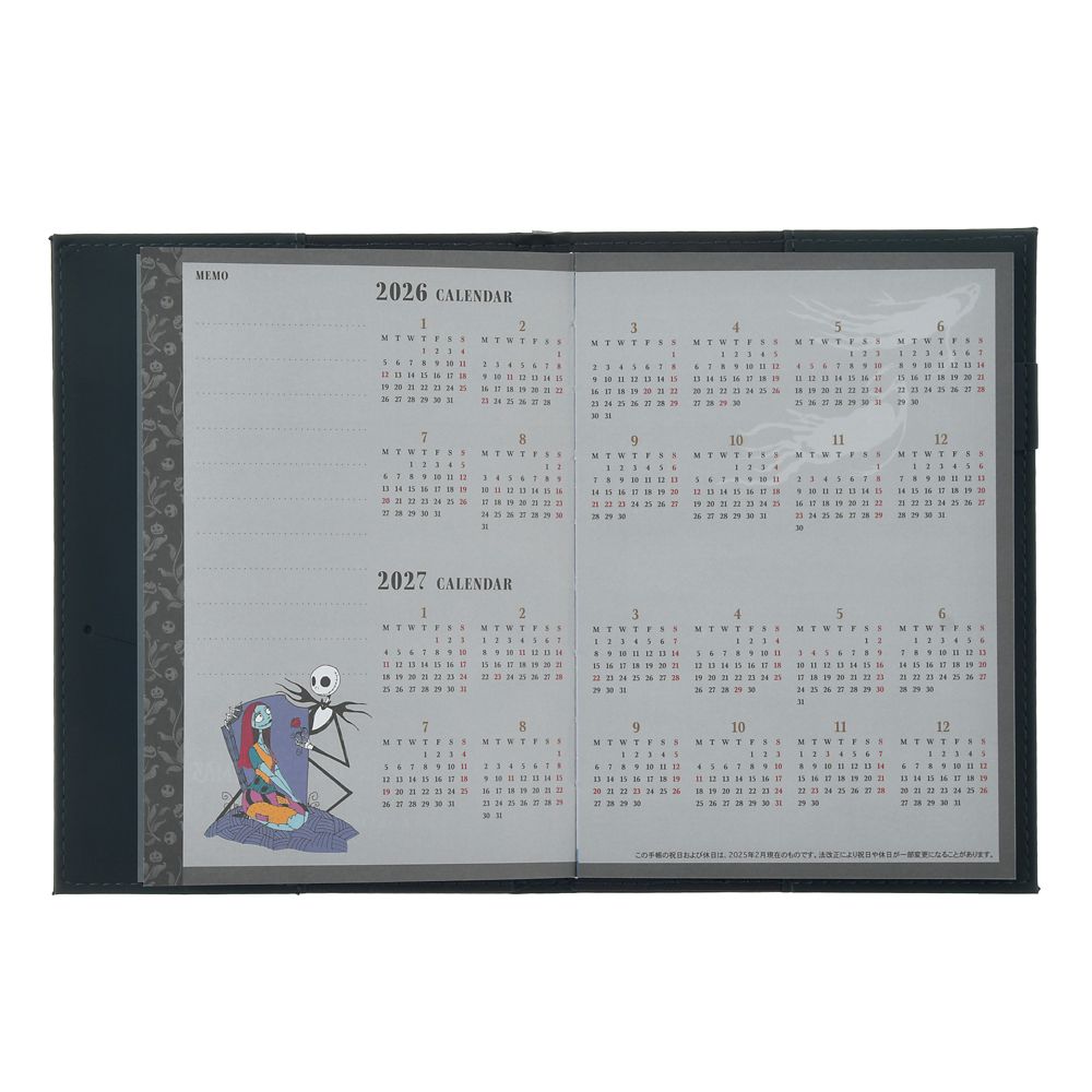 Nightmare Before Christmas 2026 Schedule Book B6 Weekly Disney Store Japan