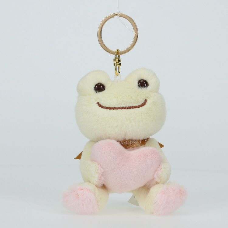 Pickles the Frog Plush Keychain with Pierre Sweet Color White Japan