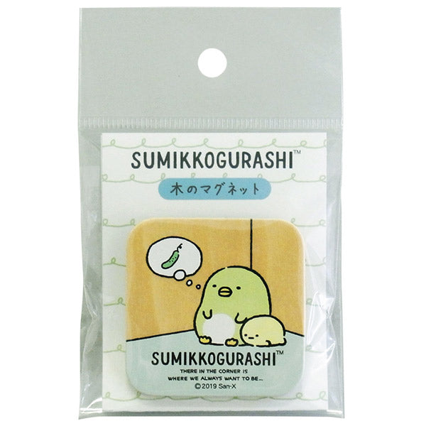 Sumikko Gurashi Penguin ? Square Wood Magnet Coordinate San-X Japan