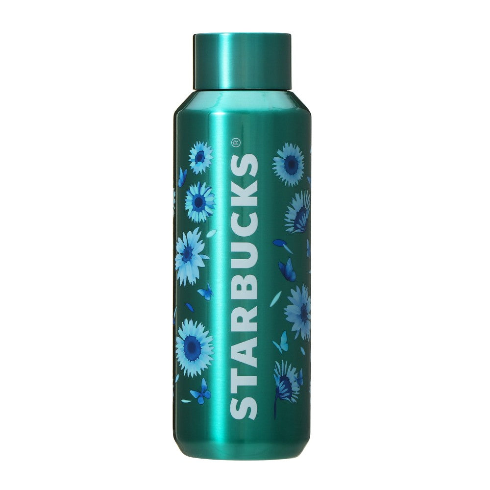 Starbucks Japan Stainless Bottle Blue Flower 473ml 2023 Summer Tumbler