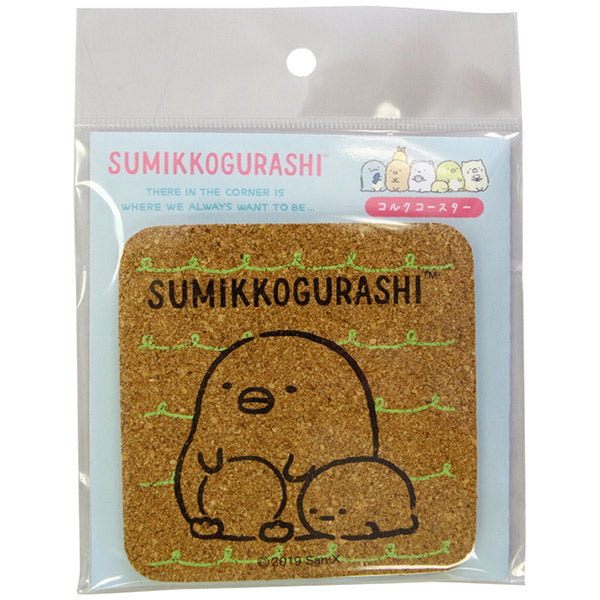 Sumikko Gurashi Penguin ? Square Cork Coaster Coordinate San-X Japan