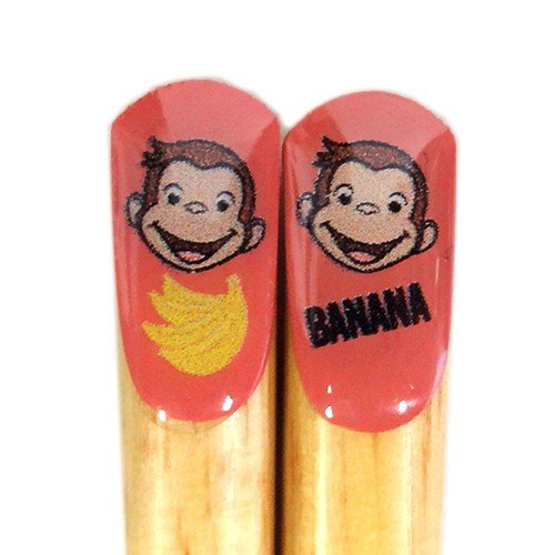 Curious George Chopsticks Banana Pink Japan