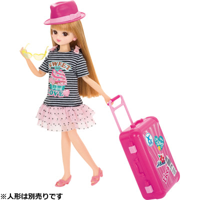 Travel Set Suitcase Sun Glasses Hat Pretend Play Toy Licca Chan Takara Japan