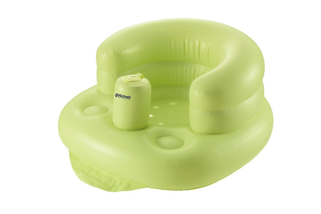 Air Fluffy Soft Baby Bath Chair R Green Richell Japan