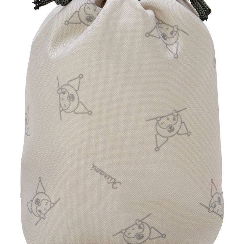 Kuromi Clear Pouch with Drawstring Simple Sanrio Japan