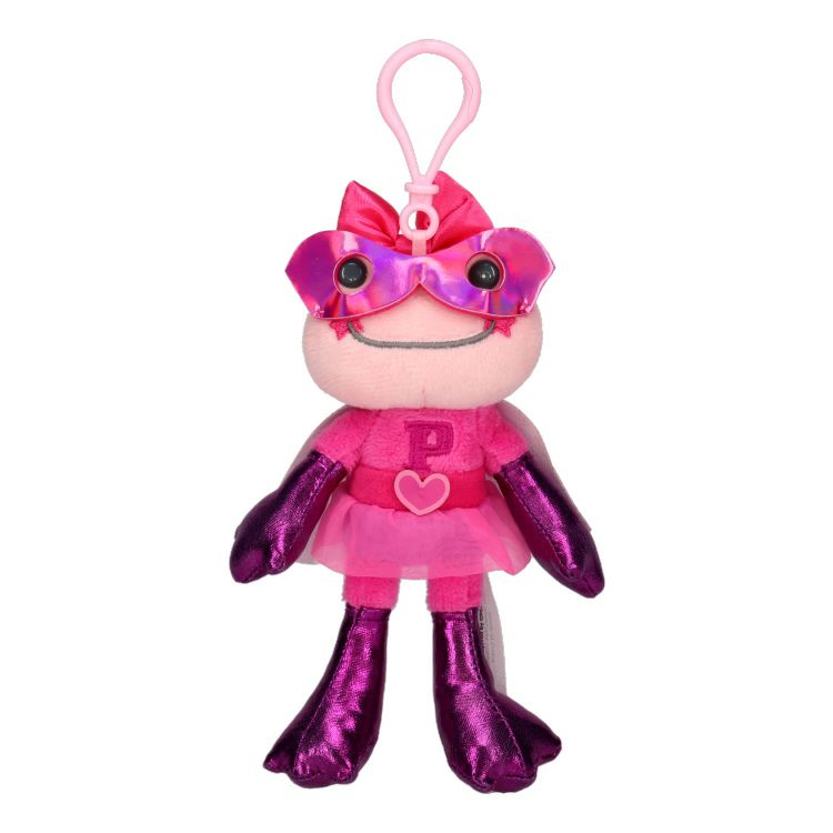 Pickles the Frog Plush Keychain USA Super Hero Pink Japan