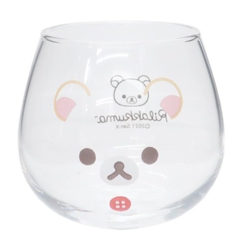 Korilakkuma Wobble Tumbler Glass Cup Face San-X Japan