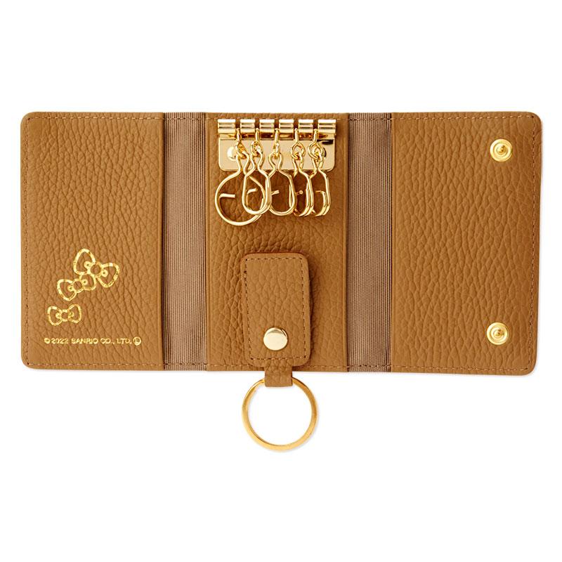 Hello Kitty Leather Key Case Fresh Brown Sanrio Japan With Box