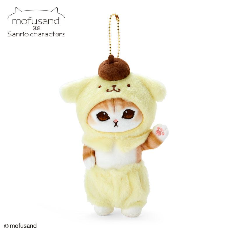 mofusand Sanrio Pom Pom Purin Plush Keychain Mascot Japan