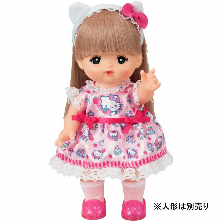 Costume for Mell chan Doll Hello Kitty Strawberry Dress Pilot Japan