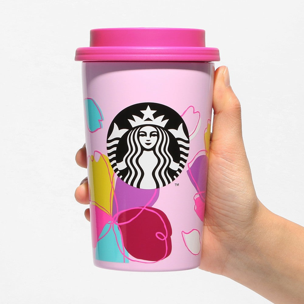 Starbucks Japan SAKURA 2024 Stainless TOGO Cup Tumbler Colorful Petal 355ml
