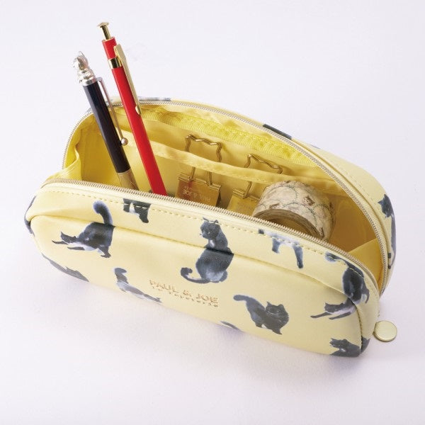 Pen Case Pencil Pouch M1 Ink Cat Lemon Yellow PAUL & JOE Japan