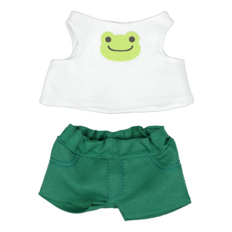 Pickles the Frog Costume for Bean Doll Plush Tank Top & Shorts set Japan