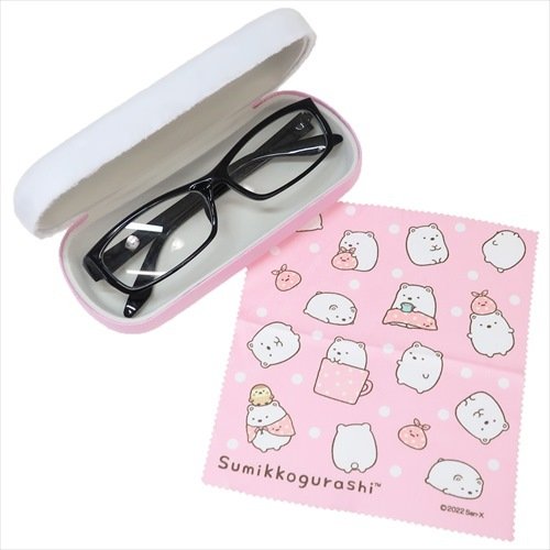 Sumikko Gurashi Shirokuma Bear Glasses Case w/ Cloth San-X Japan