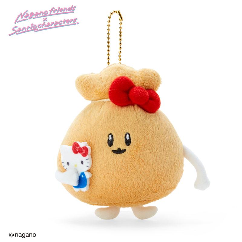 Hello Kitty Mochi Kinchaku Plush Mascot Holder Keychain Nagano Sanrio Japan 2023