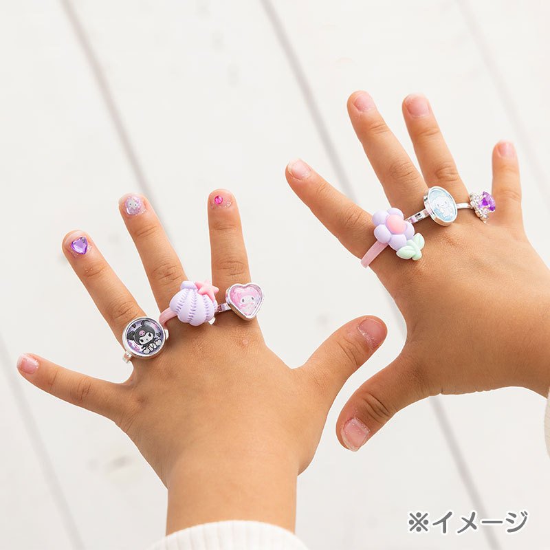 Hello Kitty Kids Toy Fashion Ring Set w/ Box Sanrio Japan